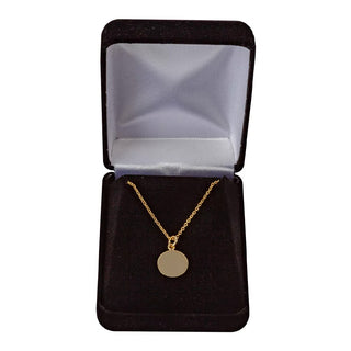 Monogram Round Pendant Necklace Gold | Silver | Rose Gold - Things Engraved