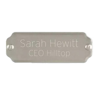 Nickel Plate 2 1/2 X 7/8 With Personalization - Things Engraved