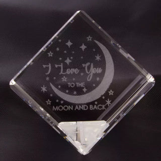 Optic Glass Cube with Custom Engraving - Things Engraved