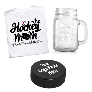 Proud Hockey Mom with Puck Bundle - Things Engraved