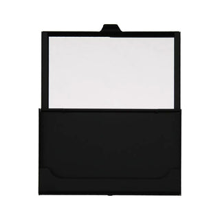 Personalized Black Aluminum Card Case With Mirror - Things Engraved