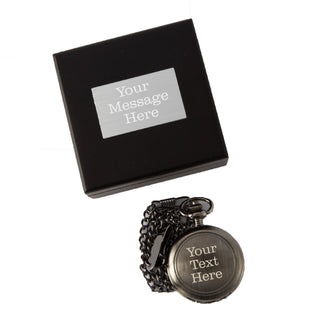 Custom engraved pocketwatch.  Perfect gift for grooms.