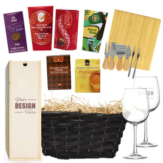 Wine & Cheese Basket | Medium - Things Engraved