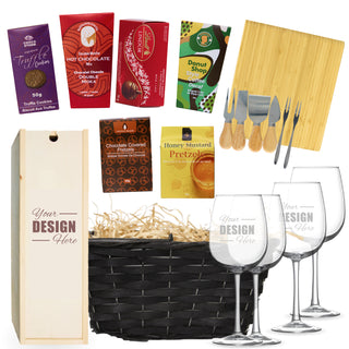 Wine & Cheese Basket | Large - Things Engraved