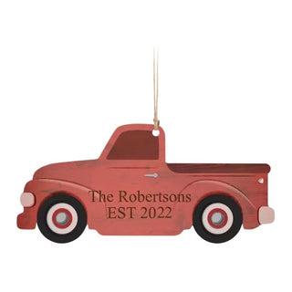 Wooden Truck Ornament - Things Engraved