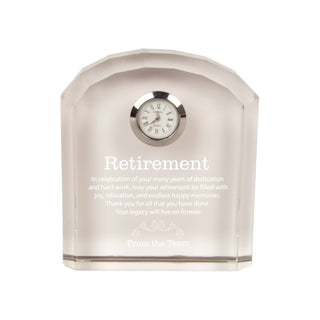 Crystal Desk Clock - Things Engraved
