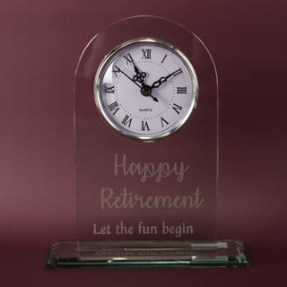 Custom Engraved Glass Desk Clock - Things Engraved