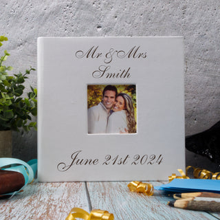 Faux leather photo album - Things Engraved