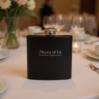 Black Metal Flask 6 oz - Things Engraved
