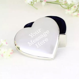 Heart Shaped Jewelry Box Zinc Alloy - Things Engraved