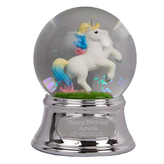 Musical Water Globe - Unicorn - Things Engraved