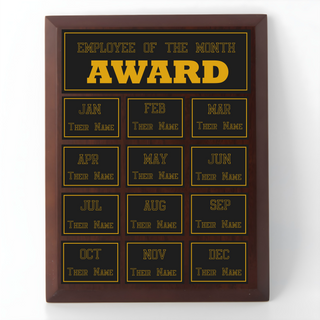 Design Your Own Custom Matte Brown with Wood Grain Plaque 7" x 9" - Things Engraved