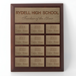 Design Your Own Custom Matte Brown with Wood Grain Plaque 7" x 9" - Things Engraved