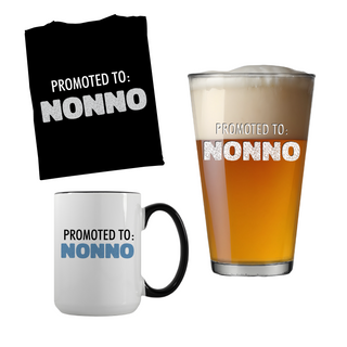 Promoted to Dad Shirt, Pint, and Mug Bundle - Things Engraved