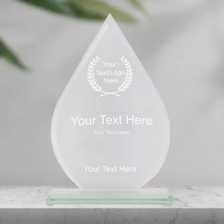 Engravable Teardrop Glass Award - Small - Things Engraved