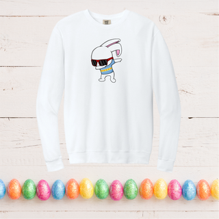 Dabbing Easter Bunny Crewneck Sweatshirt - Things Engraved