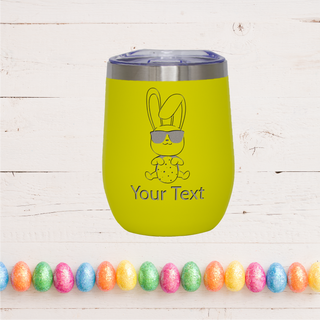 Easter Bunny with Egg Wine Swig YEL - Things Engraved