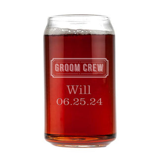 The Groomsmen's Booze Blaster Glass 16 oz - Things Engraved