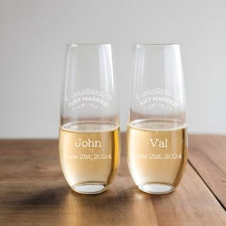 Stemless Champagne Flute Set - Things Engraved