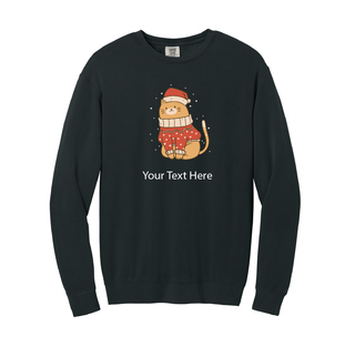 Cute Kitty Ugly Christmas Crewneck Sweater- Adult Size - Things Engraved