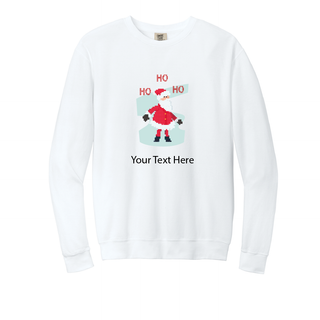 8 Bit Santa Ugly Christmas Crewneck Sweater- Adult Size - Things Engraved