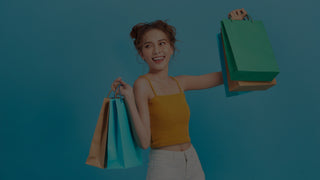 Woman Shopping holding several bags