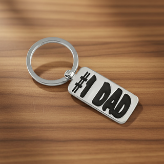 Number 1 Dad Keychain Things Engraved
