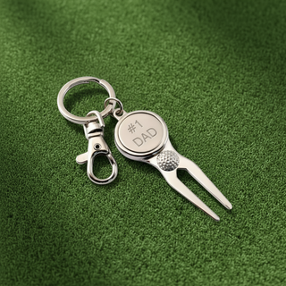 Golf Divot Repair / Ball Marker Key Chain with Custom Engraving Things Engraved