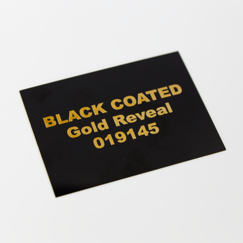 Custom Black Coated Gold Plate - Things Engraved