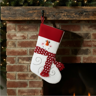 Snowman Plush Face Stocking Things Engraved