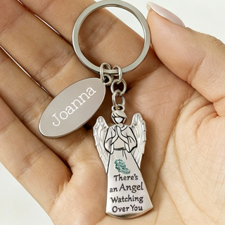 Angel Watching Over You Angel Keychain Things Engraved