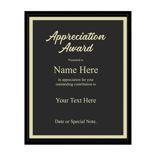 Design Your Own Black Wood Plaque 9 x 7 Things Engraved