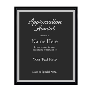 Design Your Own Black Wood Plaque 9 x 7 Things Engraved