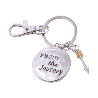 Enjoy The Journey, Believe in Yourself Keychain With Custom Engraving