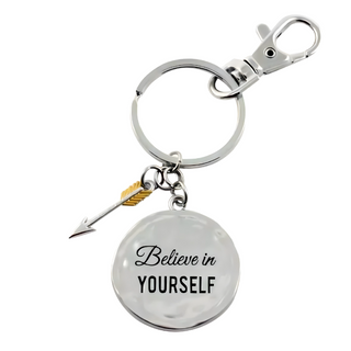 Enjoy The Journey, Believe in Yourself Keychain With Custom Engraving