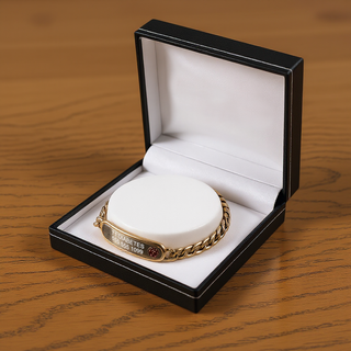 Custom Engraved Medical Rose Gold Ladies Bracelet