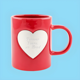 Mug with Steel Engravable Heart