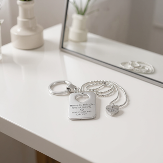 Daddy's Girl Keychain and Necklace Set