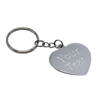 Custom Engraved Heart Keychain
