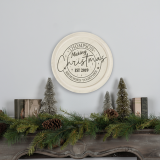 Making Christmas Memories Round Wall Art