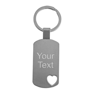 Engravable Dog Tag Keychain