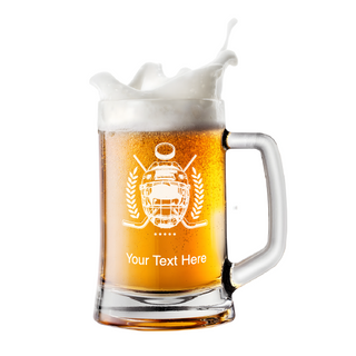 Custom Engraved Hockey Beer Mug 15 oz