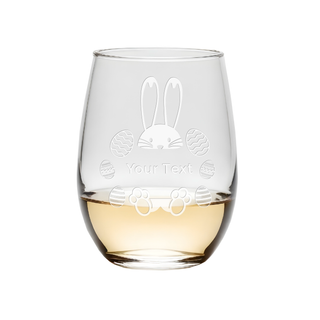 Easter Bunny Stemless Wine Glass