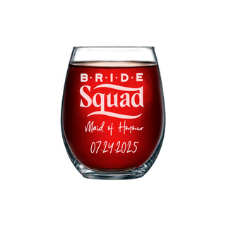 The Bride Squad Stemless Wine Glass 15 oz