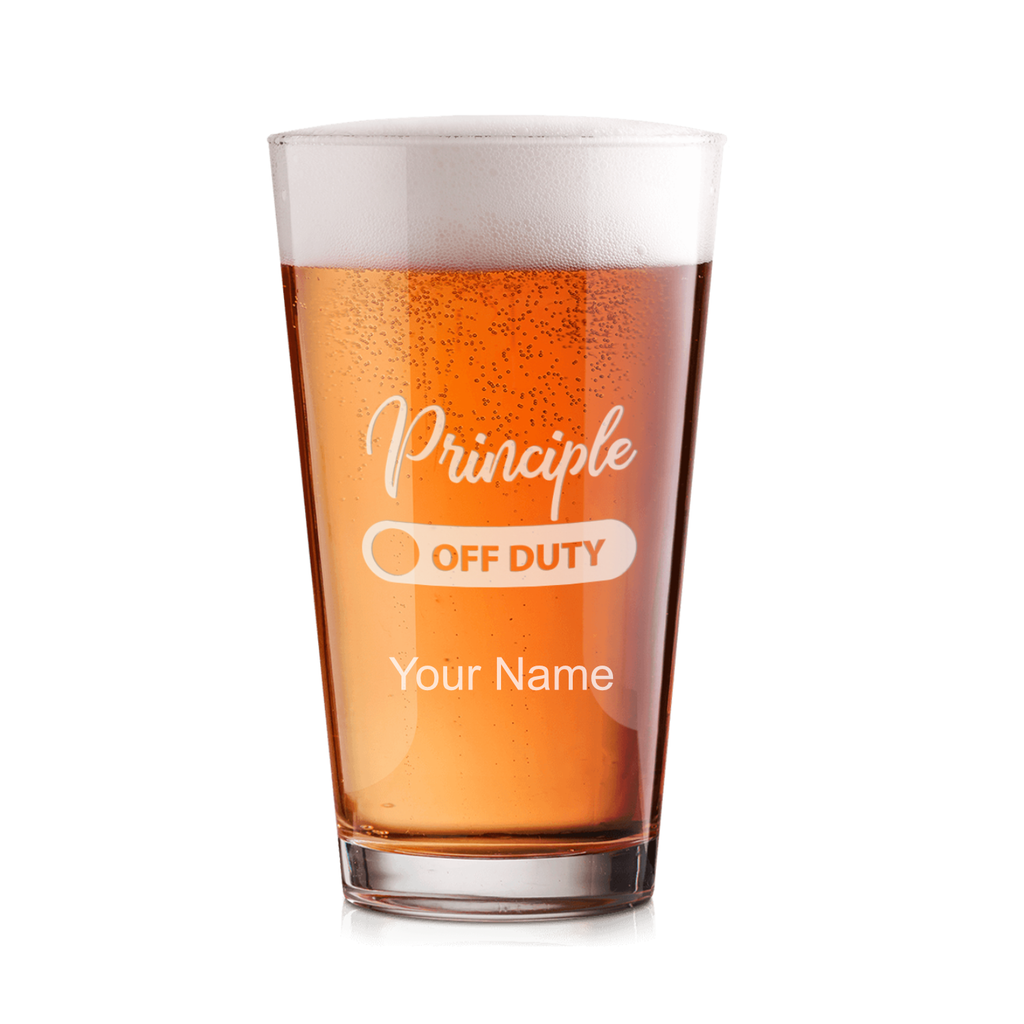 Principle Off Duty Classic Beer Pint 16 oz | Things Engraved