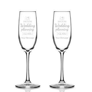 Wedding Planning Champagne Glass Set of Two