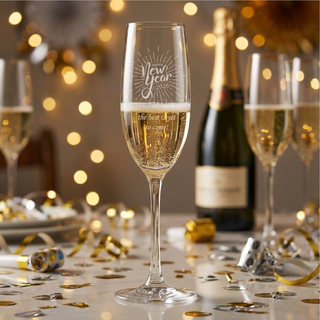Happy New Year 2026 Champagne Glass