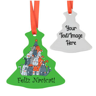 Feliz Navicat! Custom Christmas Tree Shaped Ceramic Ornament