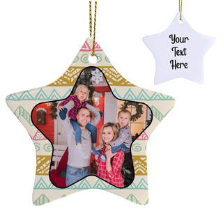 Christmas Wallpaper Star Shaped Ceramic Ornament