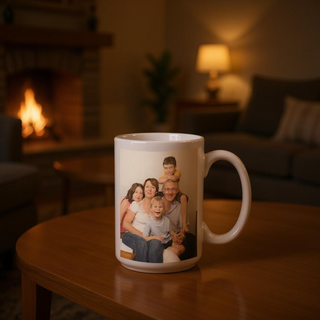 Custom Ceramic Photo Mug | Upload Photos, Logos, Text & Designs